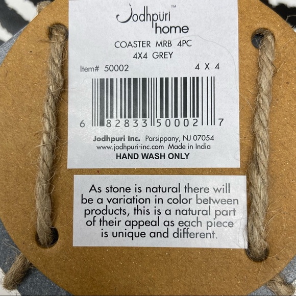 Genuine Marble Coasters Set of 4 Holiday Table Decor - Picture 8 of 14